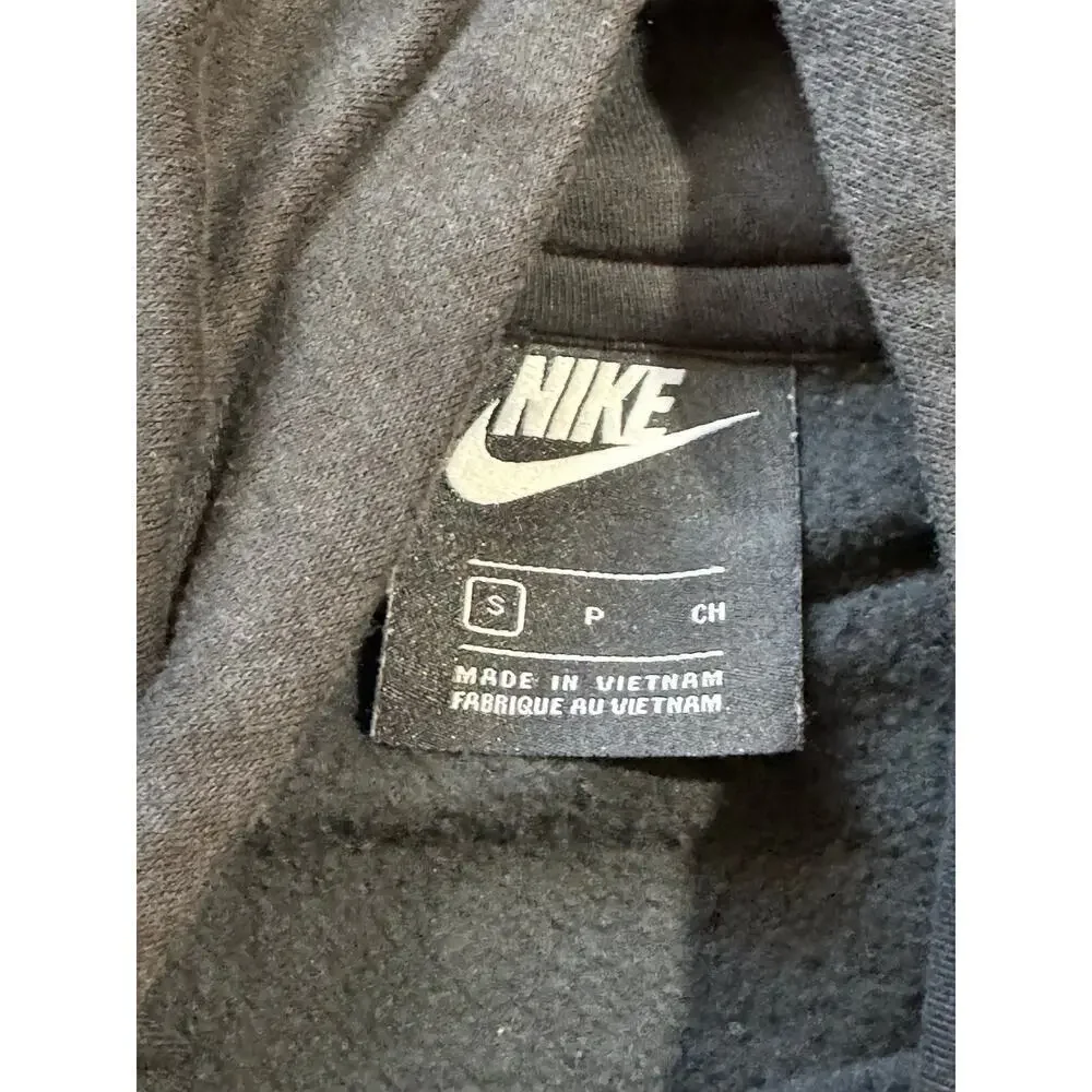 NIKE Black & Silver Sweatshirt, womens size Small, Slightly cropped, boxy fit